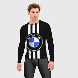 Рашгард мужской BMW: White Strips, цвет: 3D-принт — фото 2