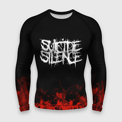 Рашгард мужской Suicide Silence: Red Flame, цвет: 3D-принт