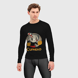 Рашгард мужской Cuphead: Mugman, цвет: 3D-принт — фото 2