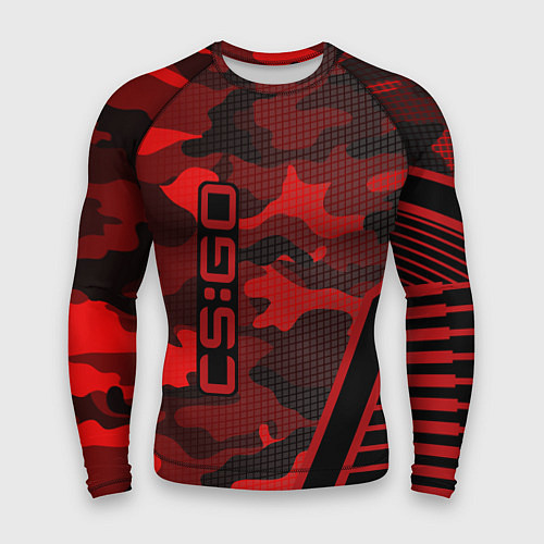 Мужской рашгард CS:GO Red Camo / 3D-принт – фото 1