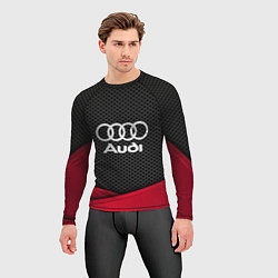 Рашгард мужской Audi: Grey Carbon, цвет: 3D-принт — фото 2