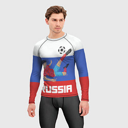 Рашгард мужской Russia Footballer, цвет: 3D-принт — фото 2