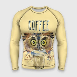 Мужской рашгард Owls like coffee