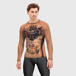 Рашгард мужской МакГрегор татуировки, цвет: 3D-принт — фото 2