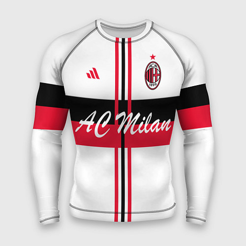 Мужской рашгард AC Milan: White Form / 3D-принт – фото 1