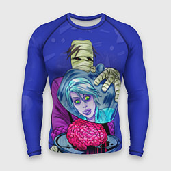 Мужской рашгард I-ZOMBIE с мумией и мозгами