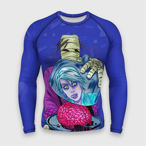 Мужской рашгард I-ZOMBIE с мумией и мозгами / 3D-принт – фото 1