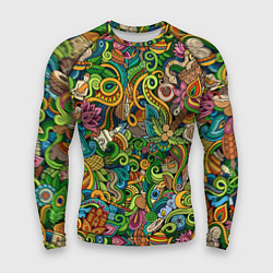 Мужской рашгард Тибетский коллаж