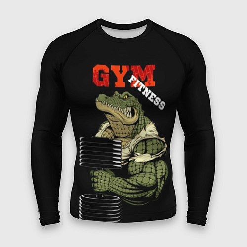 Мужской рашгард GYM fitness crocodile / 3D-принт – фото 1
