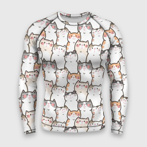 Мужской рашгард Кошки котики коты / 3D-принт – фото 1