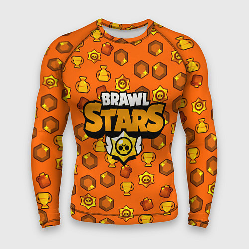 Мужской рашгард Brawl Stars: Orange Team / 3D-принт – фото 1