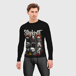 Рашгард мужской Slipknot: Faces, цвет: 3D-принт — фото 2