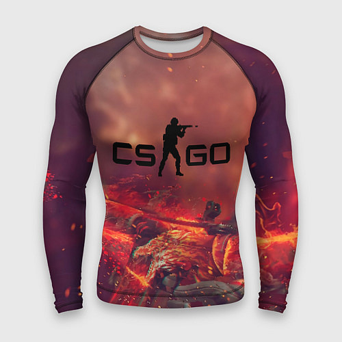 Мужской рашгард CS GO logo abstract style / 3D-принт – фото 1