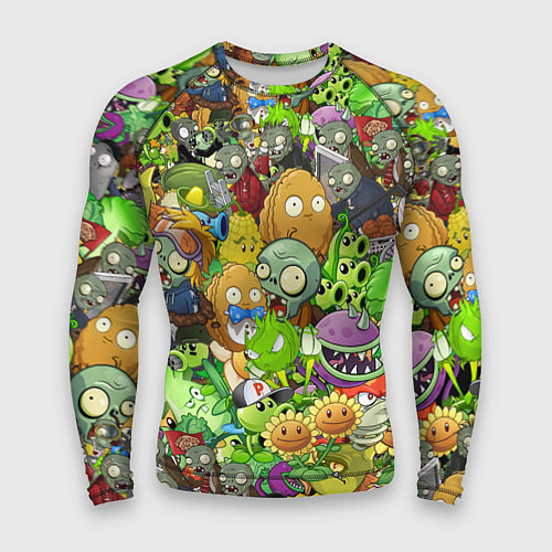 Мужской рашгард PLANTS VS ZOMBIES / 3D-принт – фото 1