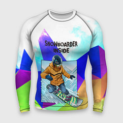 Рашгард мужской Сноуборд, цвет: 3D-принт