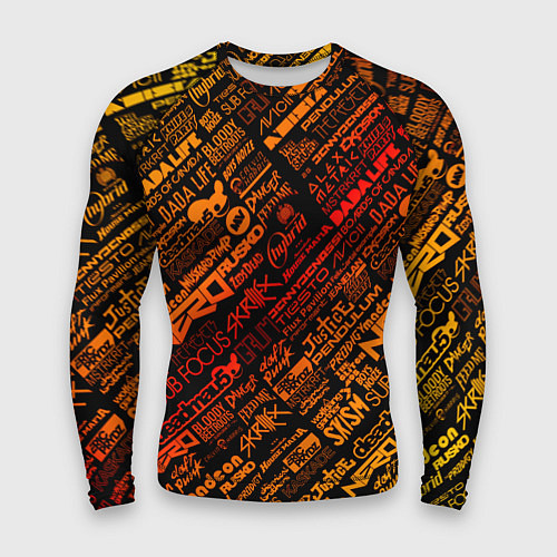 Мужской рашгард Музыкальные бренды / 3D-принт – фото 1