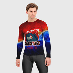 Рашгард мужской Among us sabotage, цвет: 3D-принт — фото 2