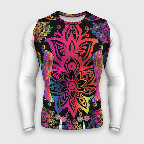 Мужской рашгард  Слон с орнаментом / 3D-принт – фото 1