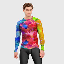 Рашгард мужской Брызги красок, цвет: 3D-принт — фото 2