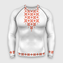 Рашгард мужской Белорусская вышиванка, цвет: 3D-принт