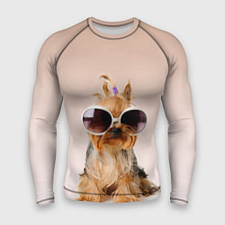 Рашгард мужской Собака в очках, цвет: 3D-принт