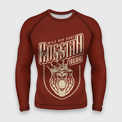 Рашгард мужской Русский медведь в короне, цвет: 3D-принт