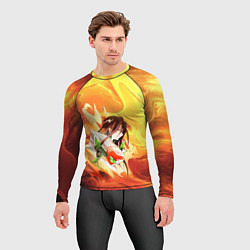 Рашгард мужской Шаман Кинг Хао Зик, цвет: 3D-принт — фото 2
