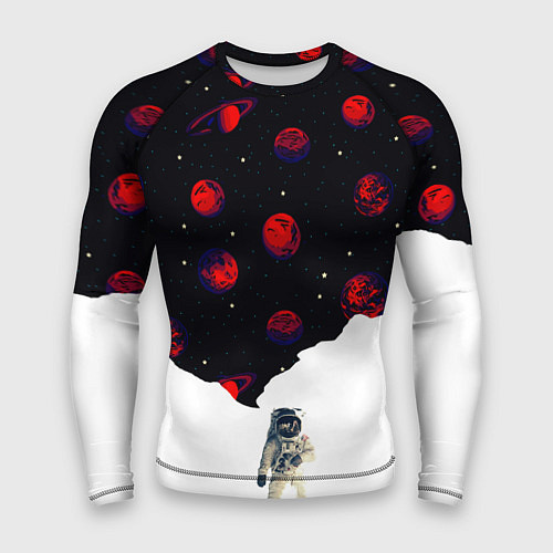 Мужской рашгард Мысли космонавта про космос / 3D-принт – фото 1