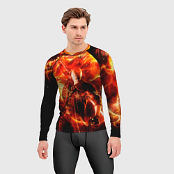 Рашгард мужской Данте в огне, цвет: 3D-принт — фото 2