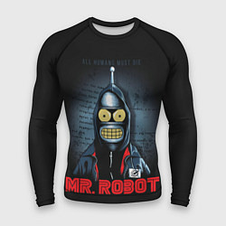 Рашгард мужской Bender x mr robot, цвет: 3D-принт