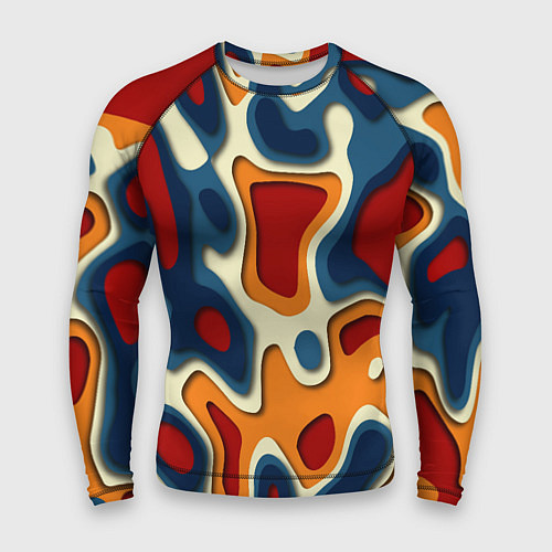 Мужской рашгард Пятна краски / 3D-принт – фото 1