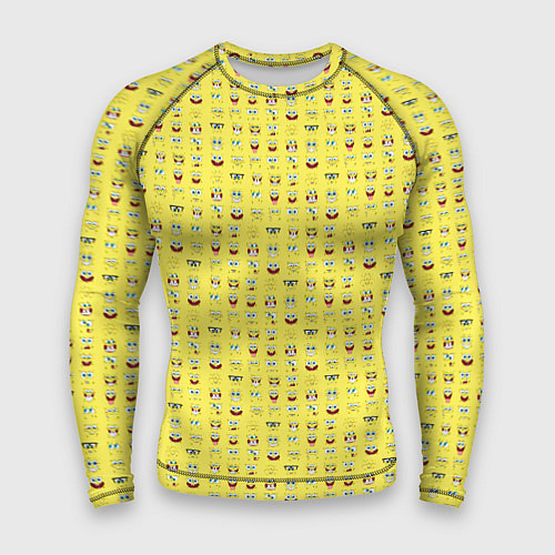 Мужской рашгард SpongeBobs facial expressions / 3D-принт – фото 1