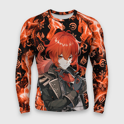 Мужской рашгард DILUC FIRE / 3D-принт – фото 1