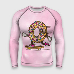 Рашгард мужской Пончик на скейте, цвет: 3D-принт