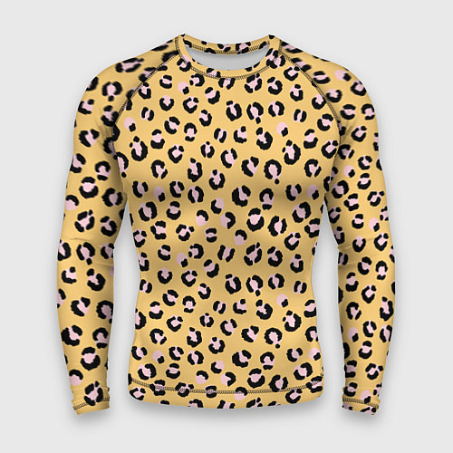 Мужской рашгард Желтый леопардовый принт / 3D-принт – фото 1