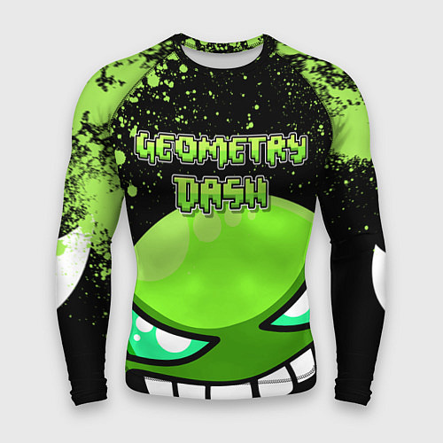Мужской рашгард Geometry Dash: Green Evil / 3D-принт – фото 1