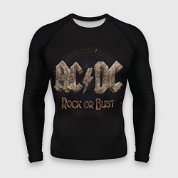 Рашгард мужской ACDC Rock or Bust, цвет: 3D-принт