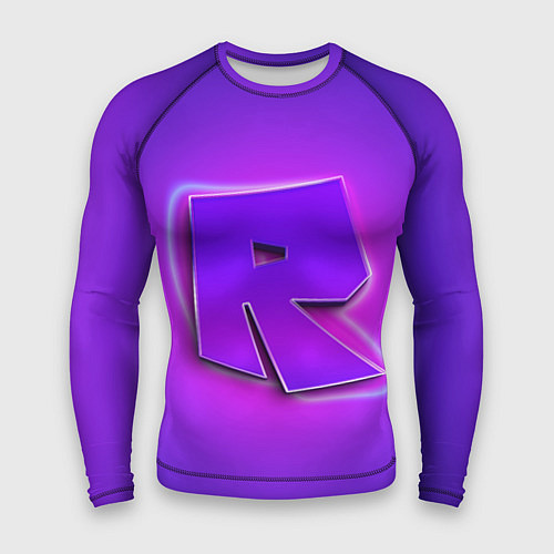 Мужской рашгард ROBLOX NEON LOGO РОБЛОКС / 3D-принт – фото 1