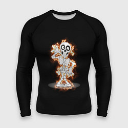 Рашгард мужской Огненный скелетик, цвет: 3D-принт