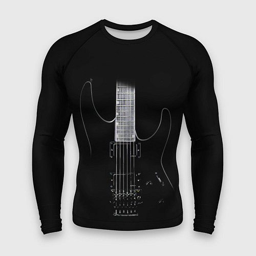 Мужской рашгард ЧЕРНАЯ ЭЛЕКТРОГИТАРА / 3D-принт – фото 1