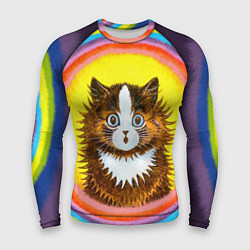 Рашгард мужской Радужный кот Луиса Уэйна, цвет: 3D-принт