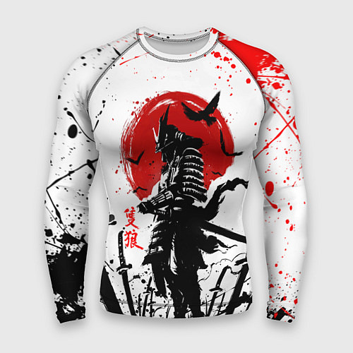 Мужской рашгард GHOST OF TSUSHIMA ПРИЗРАК ЦУСИМЫ КРАСНОЕ СОЛНЦЕ / 3D-принт – фото 1