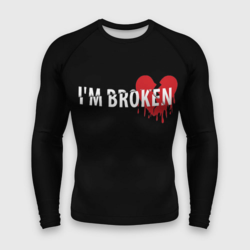 Мужской рашгард Im broken с разбитым сердцем / 3D-принт – фото 1