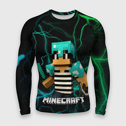 Рашгард мужской Minecraft молнии, цвет: 3D-принт