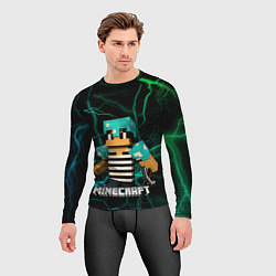 Рашгард мужской Minecraft молнии, цвет: 3D-принт — фото 2