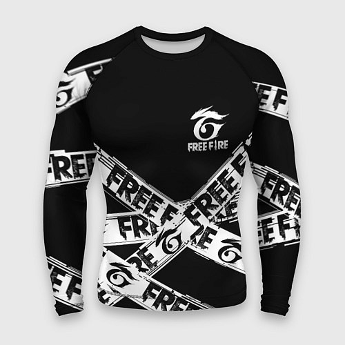 Мужской рашгард GARENA FREE FIRE OFF CYBER LINE STYLE / 3D-принт – фото 1