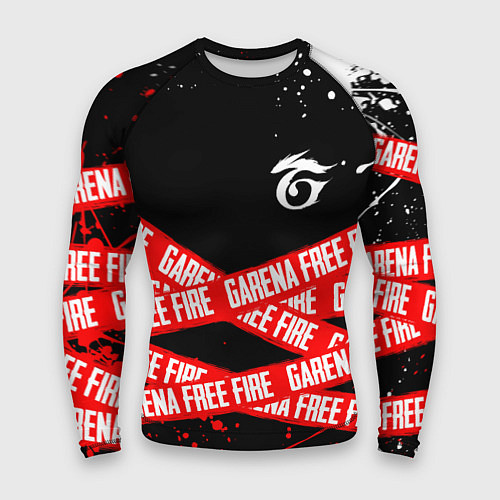 Мужской рашгард GARENA FREE FIRE RED OFF LINE STYLE / 3D-принт – фото 1