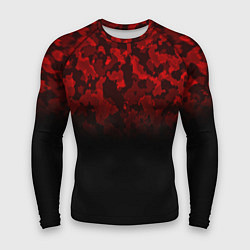 Рашгард мужской BLACK RED CAMO RED MILLITARY, цвет: 3D-принт