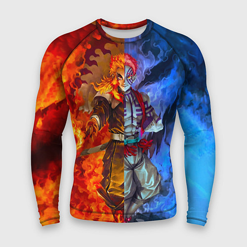 Мужской рашгард Аказа и Ренгоку противостояние клинок рассекающий / 3D-принт – фото 1