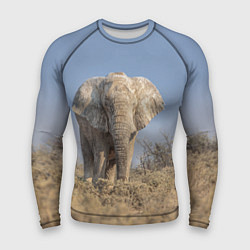 Рашгард мужской Африканский белый слон, цвет: 3D-принт
